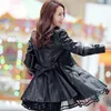 Women's Leather 2024 Jacket Mid-length Autumn And Winter Warm Coat Thickened Fashion Casual Comfortable Trench