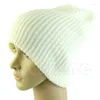 Basker y1ub unisex kvinnor män stickade baggy beanie vinter varm överdimensionerad skidhatt