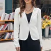 GK Frauen Kerbe Revers Strickjacke Langarm V-ausschnitt One-Button Pullover Mode Einfache Feste Weibliche Kleidung Büro Dame Formale Tops 240111