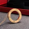 Designer ketting liefde heren- en dameshangerkettingen mode roestvrijstalen ketting man Valentijnsdag cadeaus voor vrouw