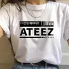 Nytt Kpop Korea Band Ateez tryckt kvinnor Tshirts Fashion Men tshirt överdimensionerade streetwear grafik harajuku flickor kläder