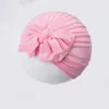 Gorro macio para recém-nascidos, chapéu de malha de nylon com laço, chapéu confortável para meninas, gorro infantil fofo para crianças