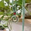 Pendentif Colliers Collier circulaire géométrique chinois avec corde réglable Boucle de paix Bijoux de mode Dropship