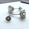 Butterflykiss Real 1 CT D Color Stud Earrings For Women Top Quality 925 Sterling Silver Sparkling Wedding Jewelry 240112