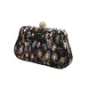 2023 Stylish Women Dinner Bag Luxury Embroidered Sequins Top Handle Bags Shoulder Handbag Leopard Print Clutch Purse Tote 240111