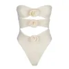 Femmes Floral à lacets push-up rembourré soutien-gorge blanc maillot de bain maillot de bain maillot de bain Monokini femme 240111