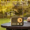 Prunus J160 Klasik Retro FM AM Masaüstü Radyo Alıcı Şarj Edilebilir Taşınabilir MP3 Radyoları Stereo 3W Bluetooth Hoparlör Aux USB 240111