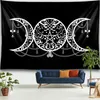 Wicca parede pendurado tarô tapeçaria decoração de casa hippie macrame boho bruxaria psicodélico lua flor quarto tapeçarias 240111