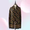 Bow Ties 2021 Imitation Cashmere Scarf Female Autumn Winter Warm Printing Champagne Gold Elegant Celebrity Shawl2624095