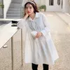 Spring Plus Size Maternity Blouses Long Sleeve Turndown Collar Pregnant Womens Shirts Drawstring Waist Clothes 240111