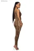 Kobiety Jumpsuits Rompers Sexy One Piece Bodycon Kobiety Jumpsuits Bez rękawów Druku