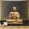 Arazzo Buddha Shakyamuni appeso a parete meditazione sette chakra indiano stile bohémien mandala tapiz hippie buddismo decorazioni per la casa 240111