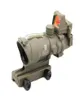 Novo tático trijicon acog 4x32 fonte de fibra real verde iluminado rifle scope w rmr micro ponto vermelho escuro earth7748945