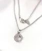 Fashion Diamond Round Necklace Bijoux för Lady Women Party Wedding Lovers Gift Engagement Smycken för brud med Box63620794472581