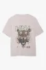 Imprimer le t-shirt vintage sauté couleur lavage d'eau tee-shirt de neige flocon de t-shirt à manches courtes femmes concepteurs de polo d'été tops342