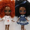 ICY DBS Blyth doll super black skin hair afro joint body shiny face 16 bjd 30cm toy anime 240111