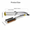 Hair Curling Iron Max 2-Way Rotating Hair Curler 2 In 1 Hair Curler Straightener Brush Smoothing Hair Iron Electric Hairbrush 240111