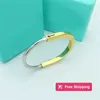 Bangle Luxury Fashion Bogle Biżuterii Bransoletka Banles Bancelets Anniversary Gift Titanium Stael Rose złoto Srebrne Bracelety dla kobiet Trendy Pa