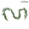 Flores decorativas 2024 Guirlanda de Natal Norfolk Pine Artificial Faux Greenery Grinalda Rústica Corredor de Mesa Feriado Decoração de Manto Interior