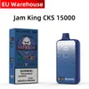 Vape en gros desechable 15000 barre de bouffée Jam King CKS Energon 15k 24 ml E-Liquide bouffée 20k jetable E cigarette écran LED affichage saveur de jus USB-C