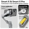 AOCHUAN Smart X Pro 3 axes pliable stabilisateur de cardan de poche lumière de remplissage sans fil charge pour téléphone caméra d'action 240111