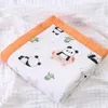 6 Layers Muslin Cotton Baby Receiving Blanket Infant Kids Swaddle Wrap Blanket Sleeping Warm Quilt Bed Cover Muslin 240111