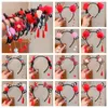 Haarschmuck Blume Kinder Perücke Stirnband Geflecht Tang-Anzug Hoop Rote Schleife Haarband Quaste Baby Kopfbedeckung Hanfu Sticks