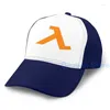 Ball Caps Fashion Half-Life - Lambda Symbol Basketball Cap Men Women Graphic Print Black Unisex Adult Hat