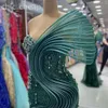 2024 Aso Ebi Dark Green Mermaid Prom Dress Sweetheart Beaded Crystals Evening Formal Party Second Reception Birthday Engagement Gowns Dresses Robe De Soiree ZJ42