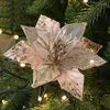 Decoratieve Bloemen 1PC Grote Kunstmatige Kerst Glitter Kerstboom Hangende Ornamenten Decoratie Voor Thuis Jaar Navidad Geschenken