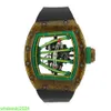 RichardMiler RM59-01 Orologi da uomo Volano Kiwifruit Carbon Nano Material Orologi HB 1B