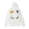 Unisex 24ss OFF Flower Designer Hoodie Fashion Mens Hoodies X Printed Women Hooded Sweatshirt Asian Size TPEZ