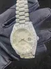 مصمم فاخر Mosanite Watch مخصص تمريرة حركة الماس التلقائي على Diamond Automatic Movement 40 مم من الفولاذ المقاوم للصدأ مقاوم للماء 31 مل.
