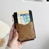 Luxury Leather Card Slot Holder ID Cover Credit Bus Bank Cases Luxury Brand LU Hi Quality Purse Mini Wallet Travel Card Holder Purse with Logo Box 13.5x8.5CM