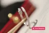 Band Rings Luxury Designer Ring thin nail ring top quality diamond ring for woman man Electroplating 18k Classic Premium Rose Gold with box E8X1