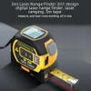 3in1 Laser RangeFinder 5M Tejp Mäter Linjal LCD Display Distansmätare Mätningsenhet Volymer Volymer Mäterutrustning 240111