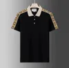 Zomer Luxe Designer Poloshirts Heren Casual Piquet Polo's Snake Bee Borduren Katoen Jersey Polo Man Zwart Blauw Groen Bruin T-shirts