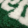 Green Tufting Heart Bedroom Rug Fluffy Letters Carpet Living Area Foot Pad Kids Room Doormat Aesthetic Home Warm Decor Rugs 240111