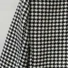 Dames Cropped Houndstooth-jas Herfst Winter Knopen O-hals High Street Chic Prachtig zoet ontwerp Trendy stijlvol S 240111