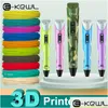 Принадлежности для рисования E Kewl 3D-принтер Pen Pla Печать накаливания 3 D Iti Diy Ding Cil для детей Детские игрушки Подарок на день рождения 220704 Drop Dhlfi