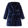 Children Bath Robes Flannel Winter Kids Sleepwear Hooded Robe Infant Nightgown for Boys Girls 3-10 Years Baby Clothes For Kids 240111