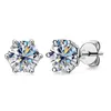 Butterflykiss Real 1 CT D Color Stud Earrings For Women Top Quality 925 Sterling Silver Sparkling Wedding Jewelry 240112