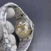 Luxury Designer Męscy Męsanite Automatyczny Srebrny Diamond Pass Test Test Fave Falue Ruch Kryształ ze stali nierdzewnej zegarek Sapphire Sapphire