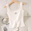 Womens Tank Top Summer Slim Sleeveless Camis Croptop Outwear Elastic Sports Knitted Tanks 04