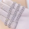 8mm One Row High Quality Luxury Jewelry Iced Out Vvs1 Moissanite Cuban Link Chain Chocker