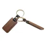 Andra mobiltelefontillbehör Mtiple Styles Metal Keyring Keychains Blank träglasergravering Anpassad läder nyckelkedja trä nyckelcha dhtoh