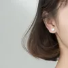 Pendientes de tuerca con forma Irregular barroca de perlas naturales de agua dulce, joyería de estilo Simple de plata esterlina 925 de 7-8mm, regalo para mujer