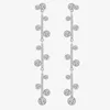 Stud Oorbellen 925 Sterling Zilver Lange Kwast Ronde Cut Wit 5A Zirkoon Diamond Drop Dangle Voor Vrouwen Accessoires Cadeau