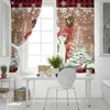 Rideau de fenêtre de noël, décoration pour la maison, chambre à coucher, cuisine, salon, ornement de noël, cadeaux de noël, année 240111