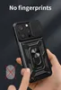 Противоударный чехол для телефона 2-в-1 военного класса. Магнитный вращающийся кронштейн для автомобильной круглой раздвижной крышки камеры для iPhone 15, 14, 13, 12, 11 Pro Max. Чехлы с сумкой OPP.